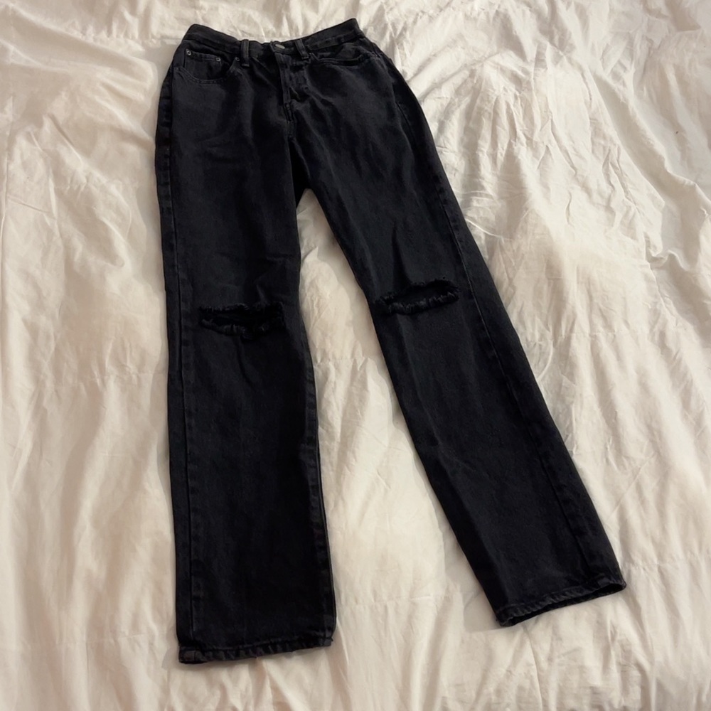 Pacsun Black distressed mom jeans